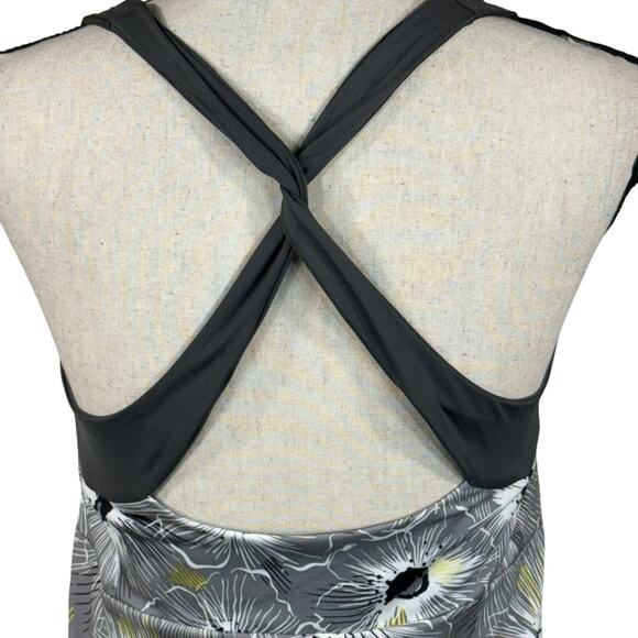 Patagonia Medium Morning Glory Dress Floral Stretch Cross-Back Straps Scoop Neck - Picture 5 of 9